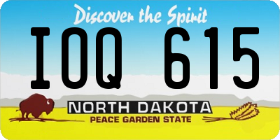 ND license plate IOQ615