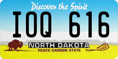 ND license plate IOQ616