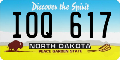 ND license plate IOQ617