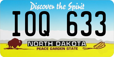 ND license plate IOQ633