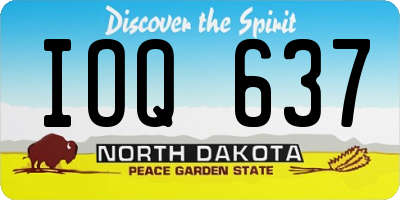 ND license plate IOQ637
