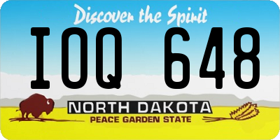 ND license plate IOQ648