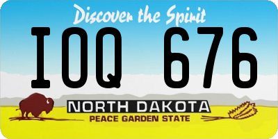 ND license plate IOQ676