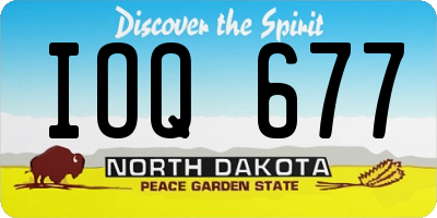 ND license plate IOQ677