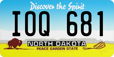 ND license plate IOQ681