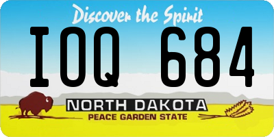 ND license plate IOQ684