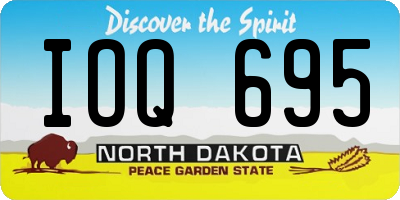 ND license plate IOQ695