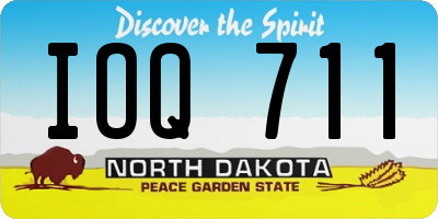 ND license plate IOQ711