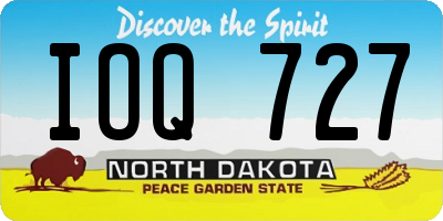 ND license plate IOQ727