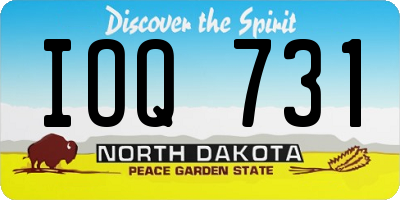 ND license plate IOQ731