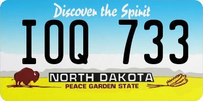 ND license plate IOQ733