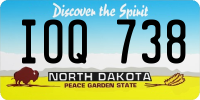ND license plate IOQ738