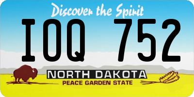 ND license plate IOQ752