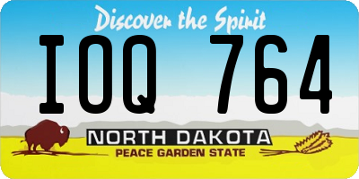 ND license plate IOQ764