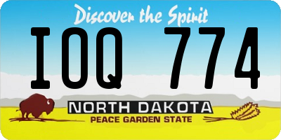 ND license plate IOQ774