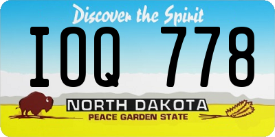 ND license plate IOQ778