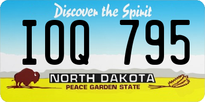 ND license plate IOQ795