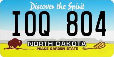 ND license plate IOQ804