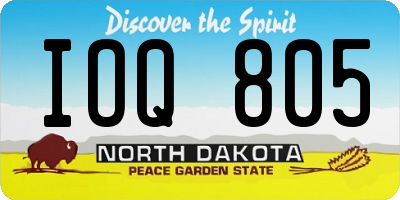 ND license plate IOQ805