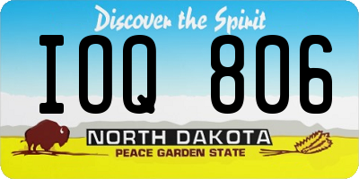 ND license plate IOQ806