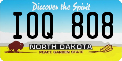 ND license plate IOQ808