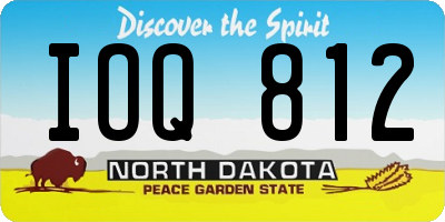 ND license plate IOQ812
