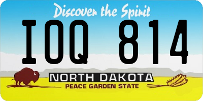 ND license plate IOQ814