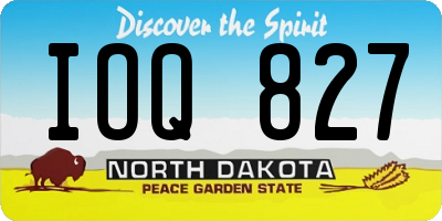 ND license plate IOQ827