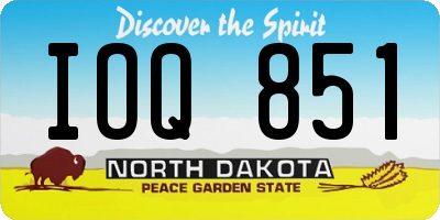 ND license plate IOQ851
