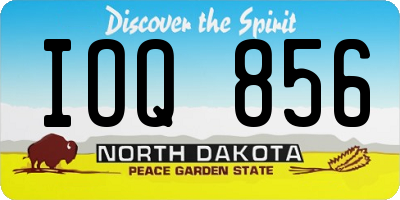 ND license plate IOQ856