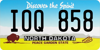 ND license plate IOQ858