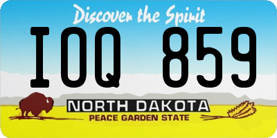 ND license plate IOQ859