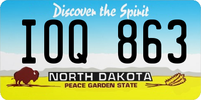ND license plate IOQ863