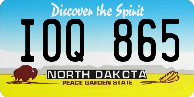 ND license plate IOQ865