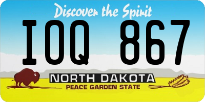 ND license plate IOQ867