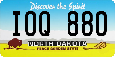 ND license plate IOQ880