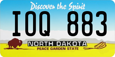 ND license plate IOQ883