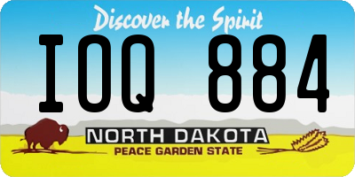 ND license plate IOQ884