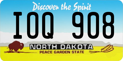 ND license plate IOQ908