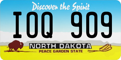 ND license plate IOQ909