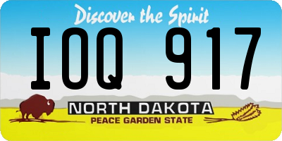 ND license plate IOQ917