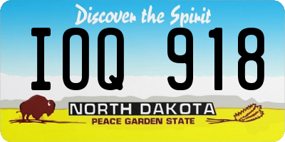 ND license plate IOQ918