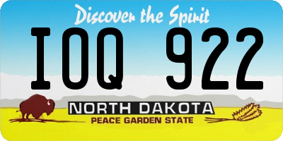 ND license plate IOQ922