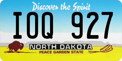 ND license plate IOQ927