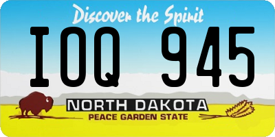 ND license plate IOQ945