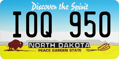 ND license plate IOQ950
