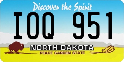 ND license plate IOQ951