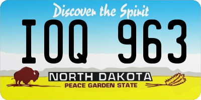 ND license plate IOQ963