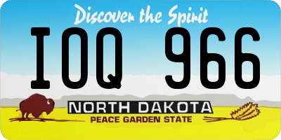 ND license plate IOQ966