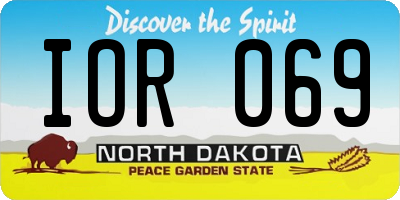 ND license plate IOR069